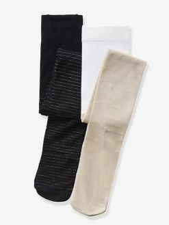 Lot De 2 Collants Fille Spécial Fête En Polyamide Lot Beige Irise - Vertbaudet