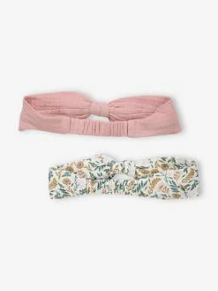 Alternative view of Lot De 2 Headbands Effet Noué Fille Lot Rose - Vertbaudet