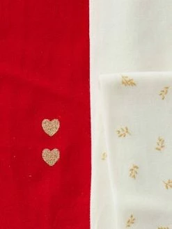 Alternative view of Lot De 2 Paires De Collants En Maille Avec Motifs En Lurex Rouge - Vertbaudet