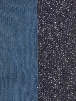 Alternative view of Lot De 2 Paires De Collants En Maille Côtelée Et Scintillante Fille Lot Moutarde - Vertbaudet