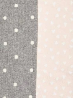 Alternative view of Lot De 2 Paires De Collants Fille En Maille Motifs Coeurs Ou Pois Lot Rose - Vertbaudet