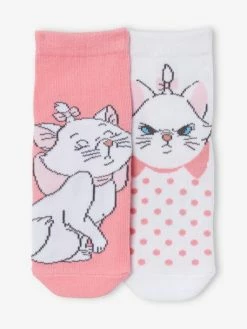 Lot De 2 Paires De Mi-chaussettes Disney® Marie Les Aristochats Blanc Et Rose - Disney