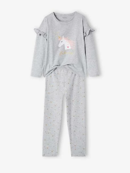 Lot De 2 Pyjamas Licorne Fille Lot Gris Clair - Vertbaudet 2 Lot De 2 Pyjamas Licorne Fille Lot Gris Clair - Vertbaudet – Image 2