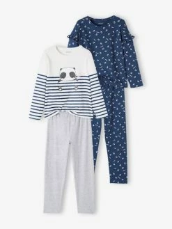 Lot De 2 Pyjamas Panda Fille Ivoire - Vertbaudet