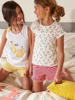 Lot De 2 Pyjashorts Cerise Lot Ivoire - Vertbaudet -cyrillus boutique lot de 2 pyjashorts cerise 2