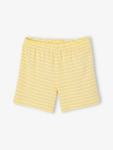 Lot De 2 Pyjashorts Fille Imprimés Fleurs Et Cerises Basics Jaune Pâle - Vertbaudet – Image 6