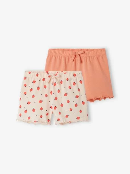 Lot De 2 Shorts De Pyjama Fille Rose - Vertbaudet 1 Lot De 2 Shorts De Pyjama Fille Rose - Vertbaudet
