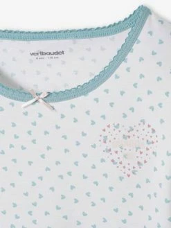 Lot De 2 T-shirts Coeurs Manches Longues Fille Lot Ivoire - Vertbaudet -cyrillus boutique lot de 2 t shirts coeurs manches longues fille 4