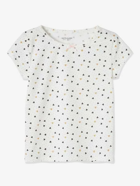 Lot De 2 Tee-shirts Fille Manches Courtes "chat" Ivoire Imprimé - Vertbaudet 3 Lot De 2 Tee-shirts Fille Manches Courtes "chat" Ivoire Imprimé - Vertbaudet – Image 3