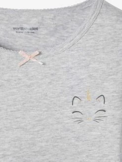 Lot De 2 Tee-shirts Fille Manches Courtes "chat" Ivoire Imprimé - Vertbaudet 10 Lot De 2 Tee-shirts Fille Manches Courtes "chat" Ivoire Imprimé - Vertbaudet -cyrillus boutique lot de 2 tee shirts fille manches courtes chat 4