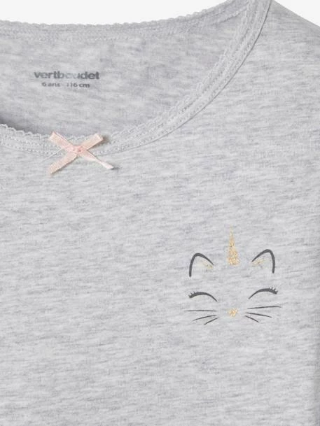 Lot De 2 Tee-shirts Fille Manches Courtes "chat" Ivoire Imprimé - Vertbaudet 5 Lot De 2 Tee-shirts Fille Manches Courtes "chat" Ivoire Imprimé - Vertbaudet – Image 5