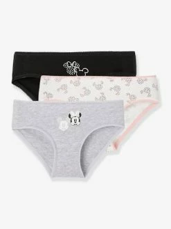 Lot De 3 Culottes Disney Minnie® Gris/blanc Aop - Minnie
