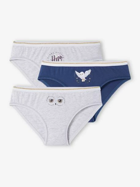 Lot De 3 Culottes Harry Potter® Gris Chiné Et Bleu Marine - Harry Potter 1 Lot De 3 Culottes Harry Potter® Gris Chiné Et Bleu Marine - Harry Potter