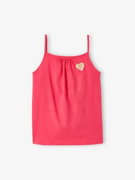 Lot De 3 Débardeurs Basics à Fines Bretelles Fille Framboise - Vertbaudet 2 Lot De 3 Débardeurs Basics à Fines Bretelles Fille Framboise - Vertbaudet – Image 2