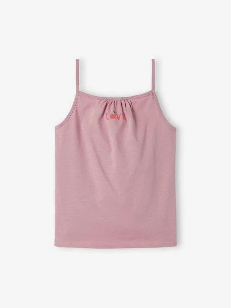 Lot De 3 Débardeurs Basics à Fines Bretelles Fille Framboise - Vertbaudet 4 Lot De 3 Débardeurs Basics à Fines Bretelles Fille Framboise - Vertbaudet – Image 4