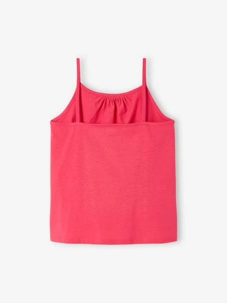 Lot De 3 Débardeurs Basics à Fines Bretelles Fille Framboise - Vertbaudet 5 Lot De 3 Débardeurs Basics à Fines Bretelles Fille Framboise - Vertbaudet – Image 5