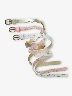 Lot De 3 Fines Ceintures Fille Lot Rose - Vertbaudet