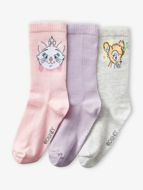 Lot De 3 Paires De Chaussettes Disney® Violet, Rose Et Gris Chiné - Disney 1 Lot De 3 Paires De Chaussettes Disney® Violet, Rose Et Gris Chiné - Disney