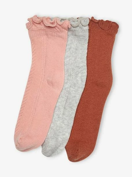 Lot De 3 Paires De Chaussettes Fille En Maille Ajourée Lot Rose - Vertbaudet 1 Lot De 3 Paires De Chaussettes Fille En Maille Ajourée Lot Rose - Vertbaudet