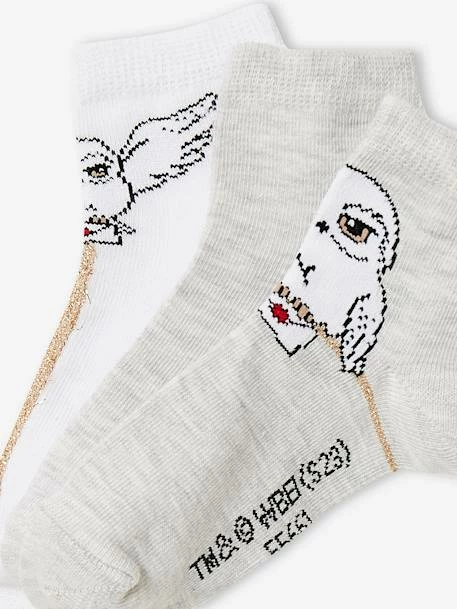 Lot De 3 Paires De Mi-chaussettes Fille Harry Potter® Gris Clair Chine - Harry Potter 3 Lot De 3 Paires De Mi-chaussettes Fille Harry Potter® Gris Clair Chine - Harry Potter – Image 3