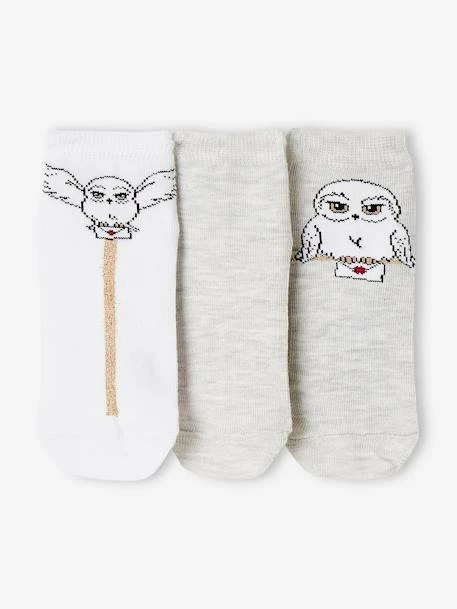 Lot De 3 Paires De Mi-chaussettes Fille Harry Potter® Gris Clair Chine - Harry Potter 1 Lot De 3 Paires De Mi-chaussettes Fille Harry Potter® Gris Clair Chine - Harry Potter