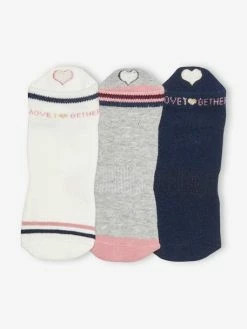 Alternative view of Lot De 3 Paires De Mi-chaussettes Sport Fille Lot Ivoire - Vertbaudet