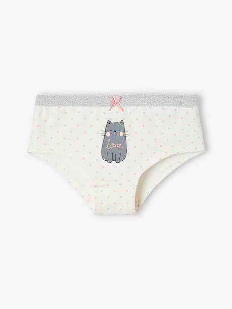 Lot De 3 Shorties Fille Chats Gris Chiné - Vertbaudet 2 Lot De 3 Shorties Fille Chats Gris Chiné - Vertbaudet – Image 2