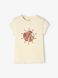 Alternative view of Lot De 3 T-shirts Basics Détails Irisés Fille Lot Sauge - Vertbaudet