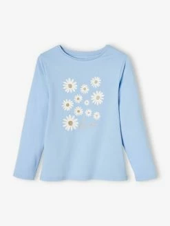 Alternative view of Lot De 3 T-shirts Basics Fille Manches Longues Lot Blanc - Vertbaudet