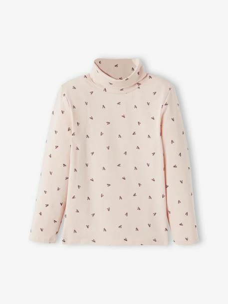 Lot De 3 T-shirts Col Roulé Basics Fille Lot Rose Poudré - Vertbaudet 4 Lot De 3 T-shirts Col Roulé Basics Fille Lot Rose Poudré - Vertbaudet – Image 4