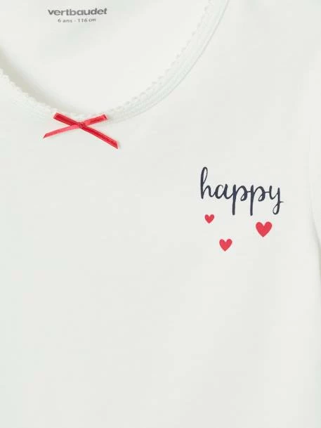 Lot De 3 T-shirts Manches Courtes Fille Dream BASICS Lot Ivoire - Vertbaudet 6 Lot De 3 T-shirts Manches Courtes Fille Dream BASICS Lot Ivoire - Vertbaudet – Image 6