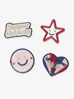 Lot De 4 Badges Fille Lot Rose - Vertbaudet