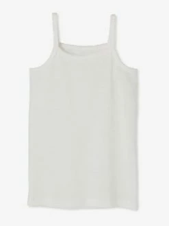 Lot De 4 Débardeurs Fille BASICS Blanc - Vertbaudet 8 Lot De 4 Débardeurs Fille BASICS Blanc - Vertbaudet -cyrillus boutique lot de 4 debardeurs fille basics 2