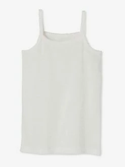 Lot De 4 Débardeurs Fille BASICS Blanc - Vertbaudet 9 Lot De 4 Débardeurs Fille BASICS Blanc - Vertbaudet -cyrillus boutique lot de 4 debardeurs fille basics 3