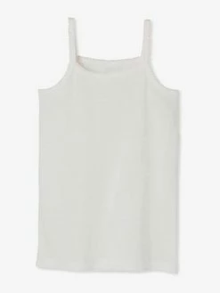 Lot De 4 Débardeurs Fille BASICS Blanc - Vertbaudet 10 Lot De 4 Débardeurs Fille BASICS Blanc - Vertbaudet -cyrillus boutique lot de 4 debardeurs fille basics 4