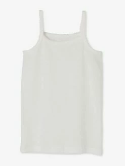 Lot De 4 Débardeurs Fille BASICS Blanc - Vertbaudet 11 Lot De 4 Débardeurs Fille BASICS Blanc - Vertbaudet -cyrillus boutique lot de 4 debardeurs fille basics 5
