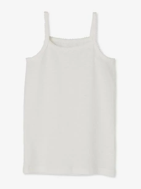 Lot De 4 Débardeurs Fille BASICS Blanc - Vertbaudet 6 Lot De 4 Débardeurs Fille BASICS Blanc - Vertbaudet – Image 6