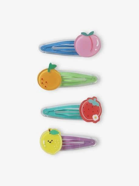 Lot De 4 Pinces Fille Fruits Rose - Vertbaudet 1 Lot De 4 Pinces Fille Fruits Rose - Vertbaudet
