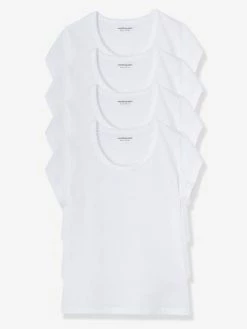 Alternative view of Lot De 4 T-shirts Fille BASICS Blanc - Vertbaudet