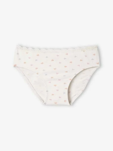 Lot De 5 Culottes "coeurs" Fille Lilas - Vertbaudet 3 Lot De 5 Culottes "coeurs" Fille Lilas - Vertbaudet – Image 3