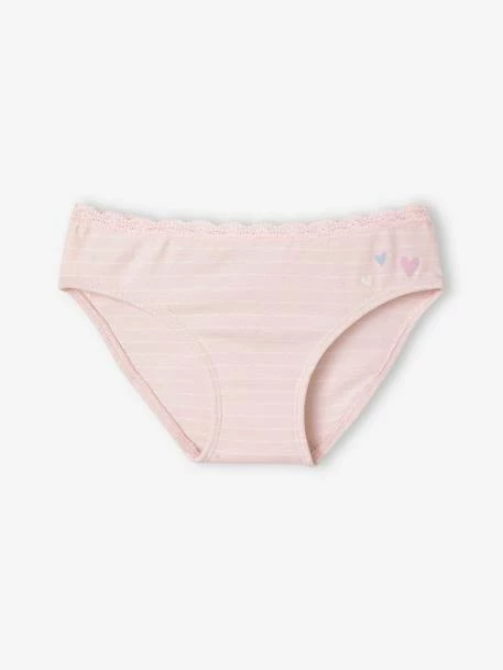 Lot De 5 Culottes "coeurs" Fille Lilas - Vertbaudet 4 Lot De 5 Culottes "coeurs" Fille Lilas - Vertbaudet – Image 4