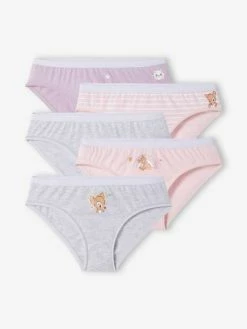 Lot De 5 Culottes Disney® Animals Rose, Gris Chiné Et Mauve - Disney