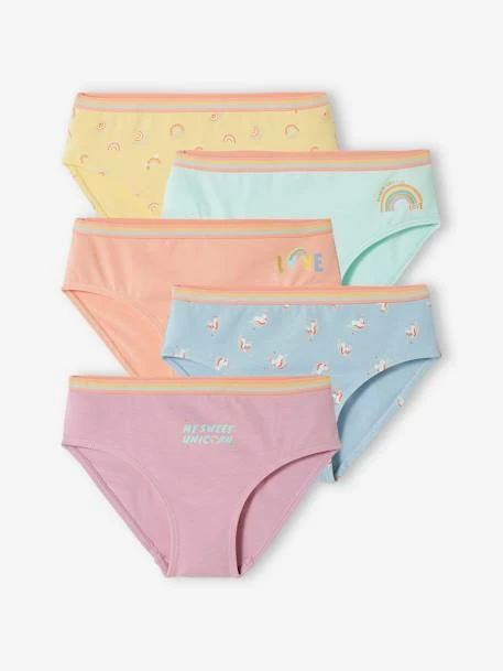 Lot De 5 Culottes Licorne Fille Lot Multicolor - Vertbaudet 1 Lot De 5 Culottes Licorne Fille Lot Multicolor - Vertbaudet