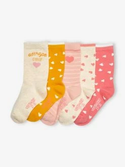 Lot De 5 Paires De Chaussettes Coeurs Fille BASICS Lot Bois De Rose Imprimé - Vertbaudet 6 Lot De 5 Paires De Chaussettes Coeurs Fille BASICS Lot Bois De Rose Imprimé - Vertbaudet -cyrillus boutique lot de 5 paires de chaussettes coeurs fille basics 2