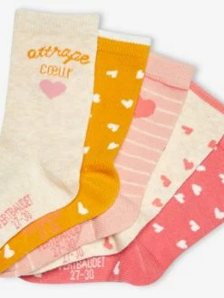 Lot De 5 Paires De Chaussettes Coeurs Fille BASICS Lot Bois De Rose Imprimé - Vertbaudet 7 Lot De 5 Paires De Chaussettes Coeurs Fille BASICS Lot Bois De Rose Imprimé - Vertbaudet -cyrillus boutique lot de 5 paires de chaussettes coeurs fille basics 3