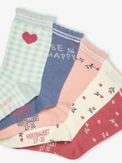 Alternative view of Lot De 5 Paires De Chaussettes Fleurs Fille Lot Vert - Vertbaudet