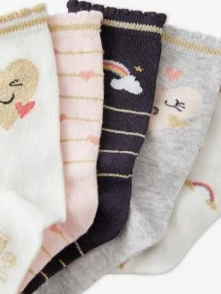 Alternative view of Lot De 5 Paires De Chaussettes Rainbow Lot Ivoire - Vertbaudet