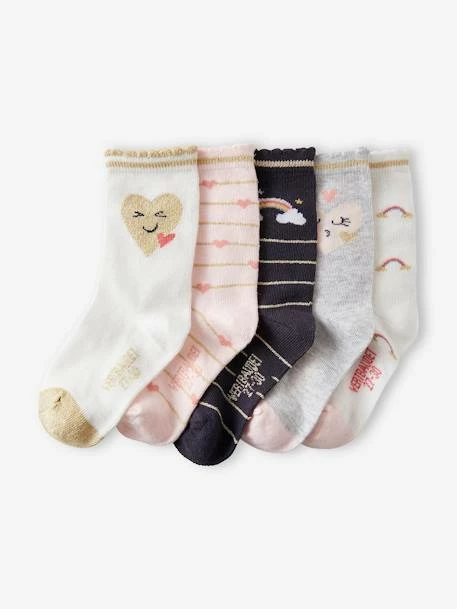 Lot De 5 Paires De Chaussettes Rainbow Lot Ivoire - Vertbaudet 1 Lot De 5 Paires De Chaussettes Rainbow Lot Ivoire - Vertbaudet