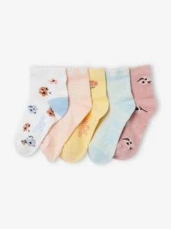 Lot De 5 Paires De Mi-chaussettes Licornes Lot Ivoire - Vertbaudet