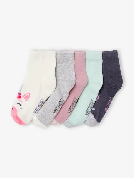 Lot De 5 Paires De Mi-chaussettes Licornes Lot Ivoire - Vertbaudet 2 Lot De 5 Paires De Mi-chaussettes Licornes Lot Ivoire - Vertbaudet – Image 2